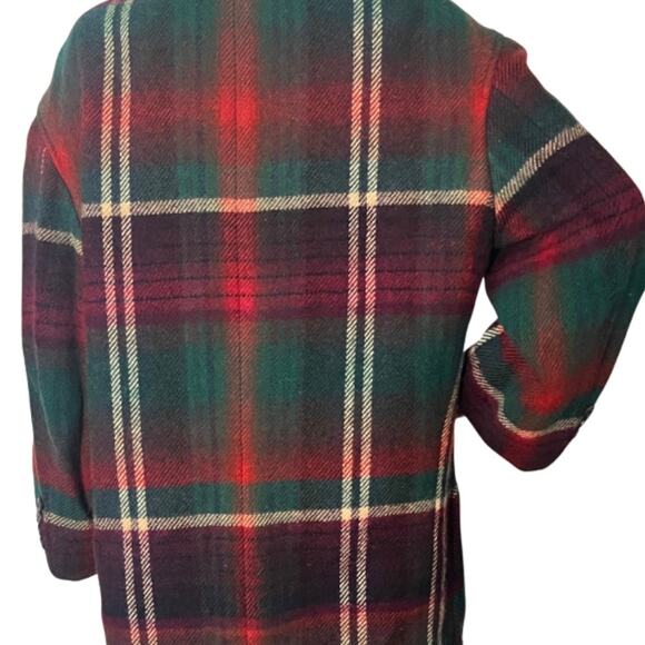 Vintage Ralph Lauren Plaid Wool Coat Made in USA - Picture 5 of 9